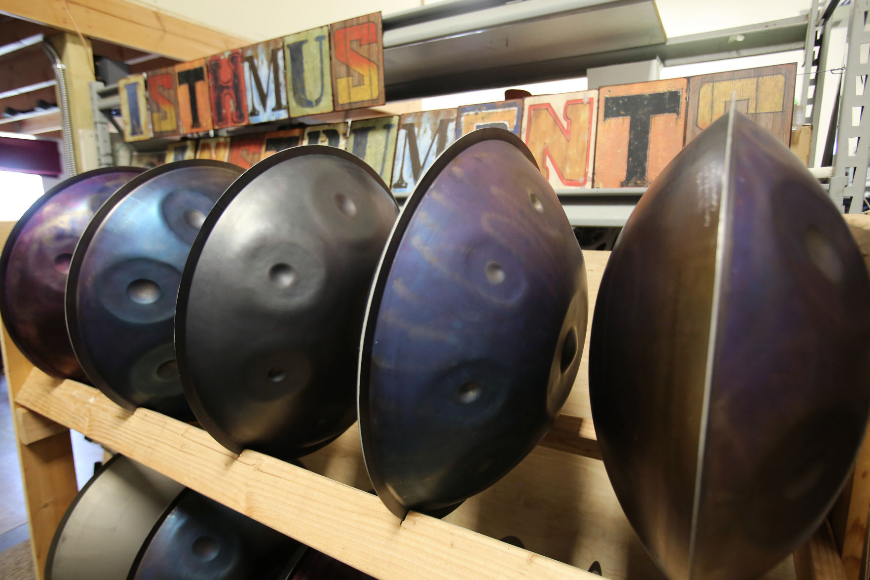 Handpans made by Jenny Robinson on Isthmus Instruments
